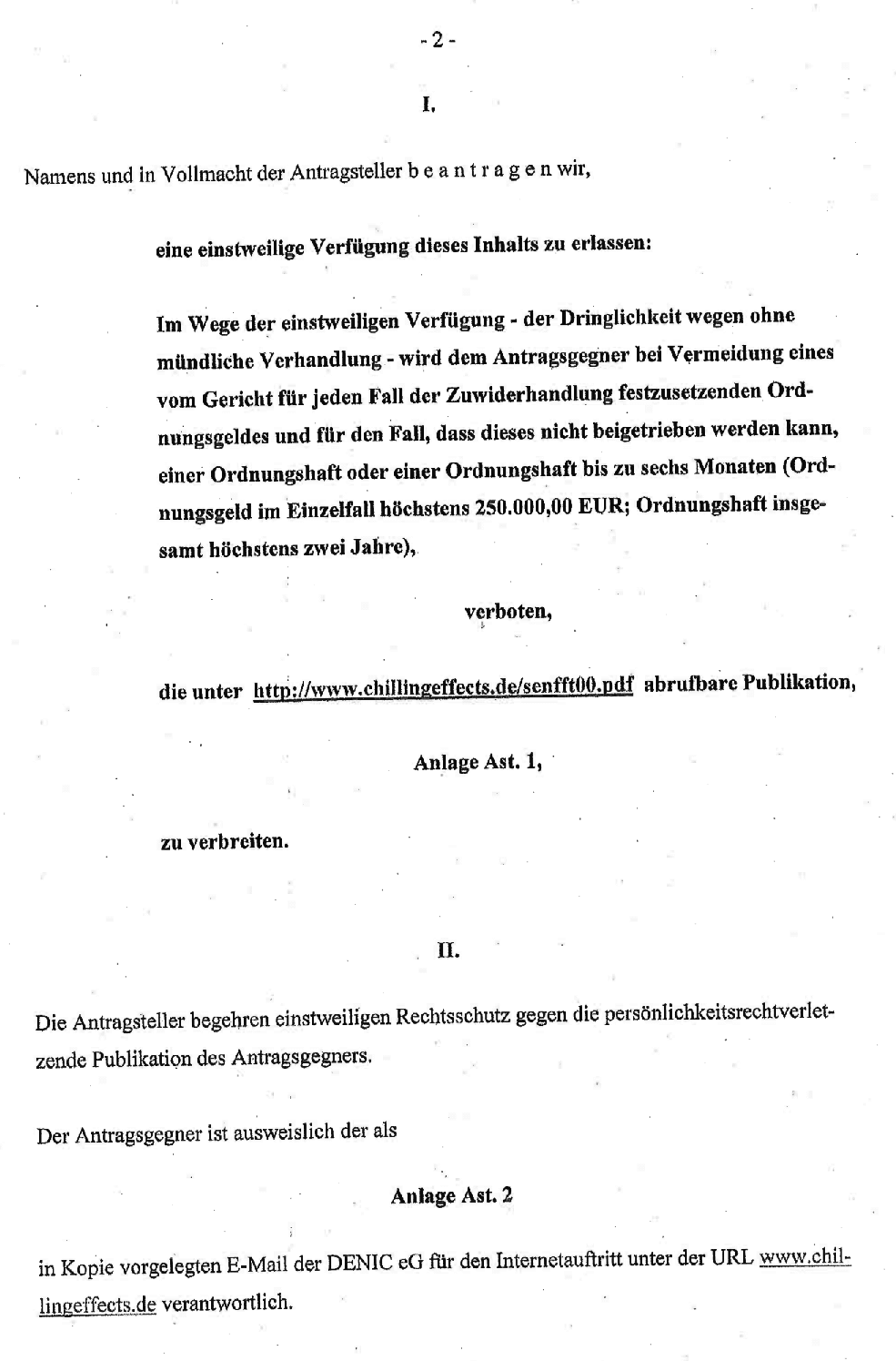 Antrag auf Erlass einer EV von Jörg Nabert, Seite 2