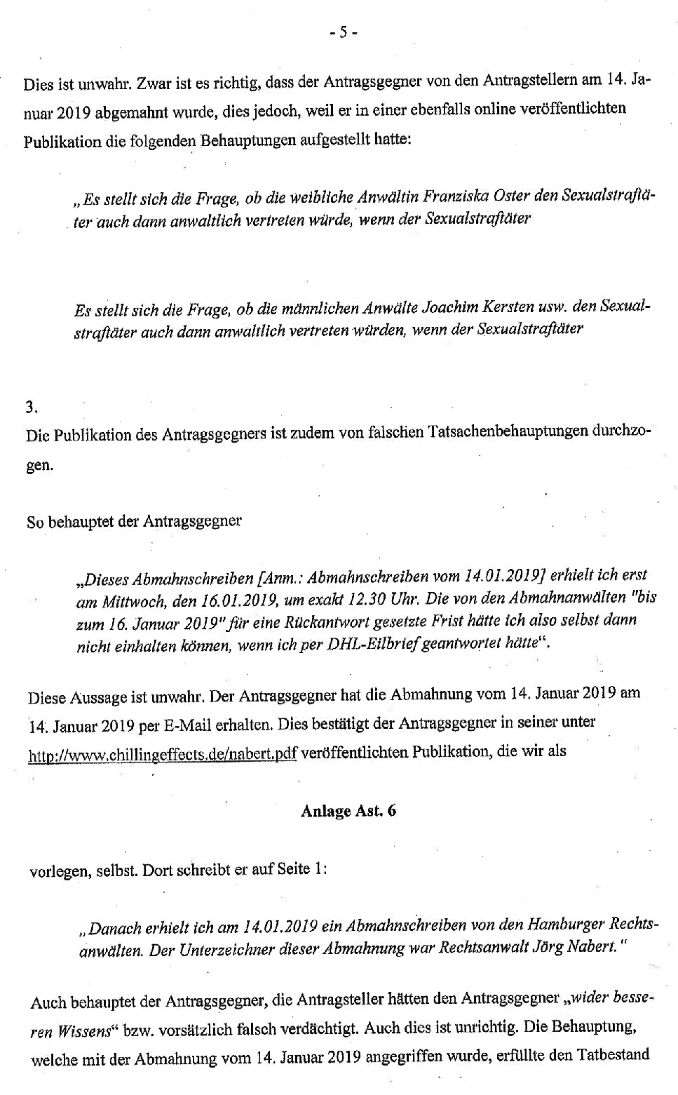 Antrag auf Erlass einer EV von Jörg Nabert, Seite 5